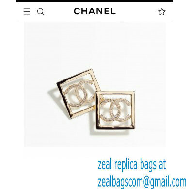 Chanel Metal & Strass Gold & Crystal EARRINGS ABA289 2023
